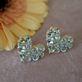 Fantasy Heart Aquamarine Earrings