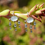 Rainy Day Natural Aquamarine Diamond Chandelier Drop Earrings 14k yellow gold