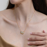 Fantasy Aquamarine Owl Pendant