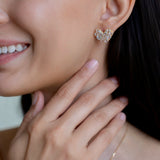 Fantasy Heart Aquamarine Earrings