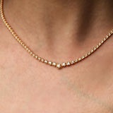 Diamond Riviera Graduated Tennis Necklace