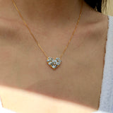 Fantasy Aquamarine Heart Pendant Necklace