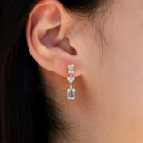 Aquamarine Diamond Drop Earrings