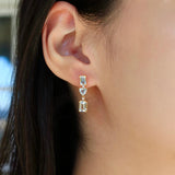 Aquamarine Diamond Drop Earrings