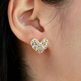 Fantasy Heart Aquamarine Earrings