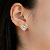 Fantasy Heart Aquamarine Earrings