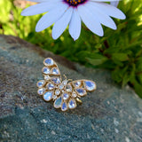 Butterfly Moonstone Diamond Cocktail Ring