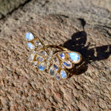 Butterfly Moonstone Diamond Cocktail Ring