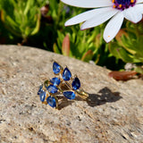 Sapphire Branch Leaves Ring