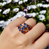 Sapphire Branch Leaves Ring