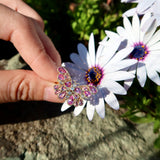 Butterfly Pink Sapphire Diamond Cocktail Ring