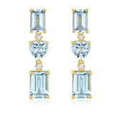 Aquamarine Diamond Drop Earrings