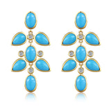 Turquoise Diamond Drop Earrings
