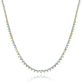 20.04ct Heart Aquamarine Riviera Graduated Tennis Necklace