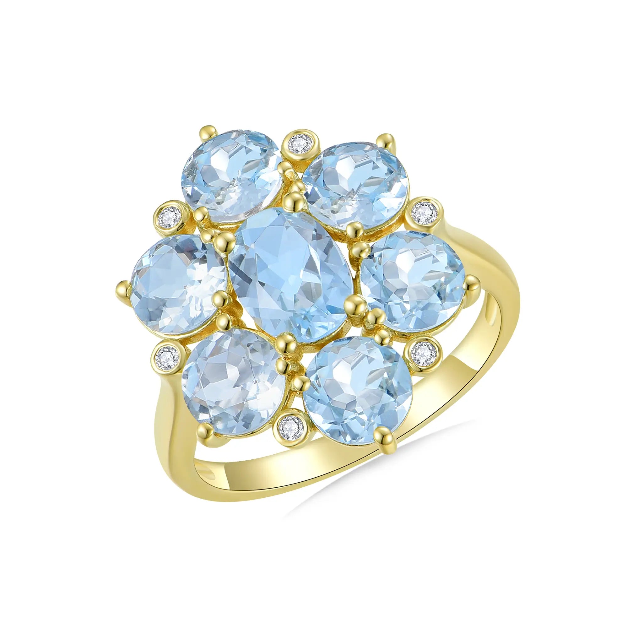 Celestial Aquamarine Diamond Cocktail Ring – Nina Zhou Celestial Aquamarine Diamond Cocktail Ring – Nina Zhou