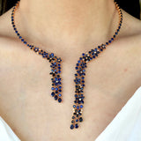 Galaxy Sapphire Diamond Statement Necklace