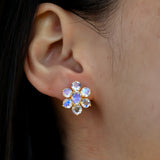 Moonstone Cluster Earrings