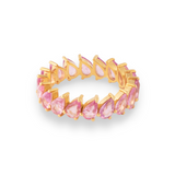 Pink Sapphire Pear Shape Eternity Ring