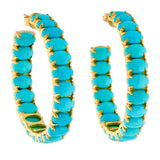 Ariel Turquoise Inside-out Hoop Earrings