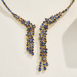 Galaxy Sapphire Diamond Statement Necklace