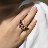 Butterfly Sapphire Diamond Cocktail Ring