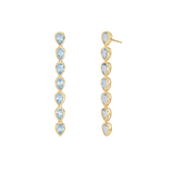 Paisley Aquamarine Pear Drop Earrings