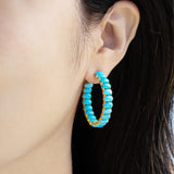 Ariel Turquoise Inside-out Hoop Earrings