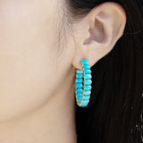 Ariel Turquoise Inside-out Hoop Earrings