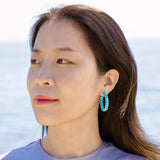 Ariel Turquoise Inside-out Hoop Earrings