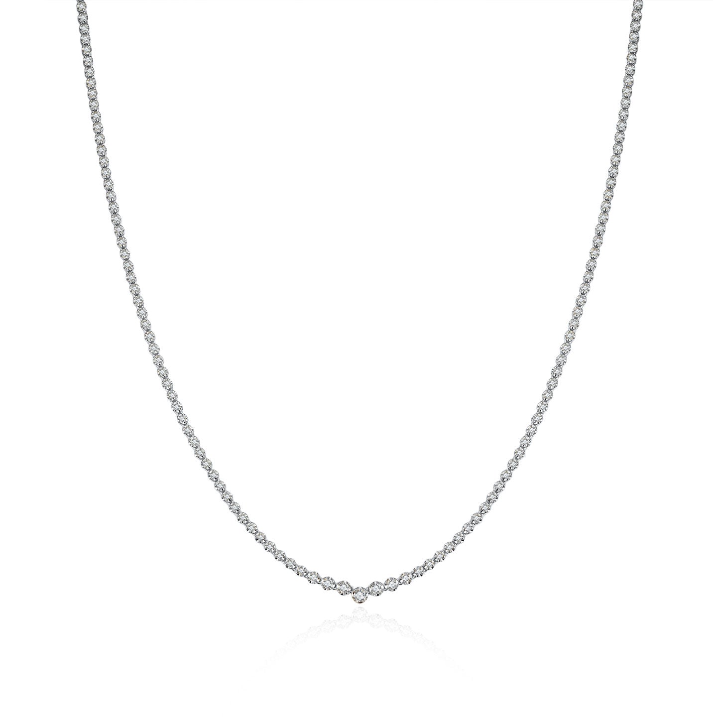 Diamond Reviera Graduated Tennis Necklace