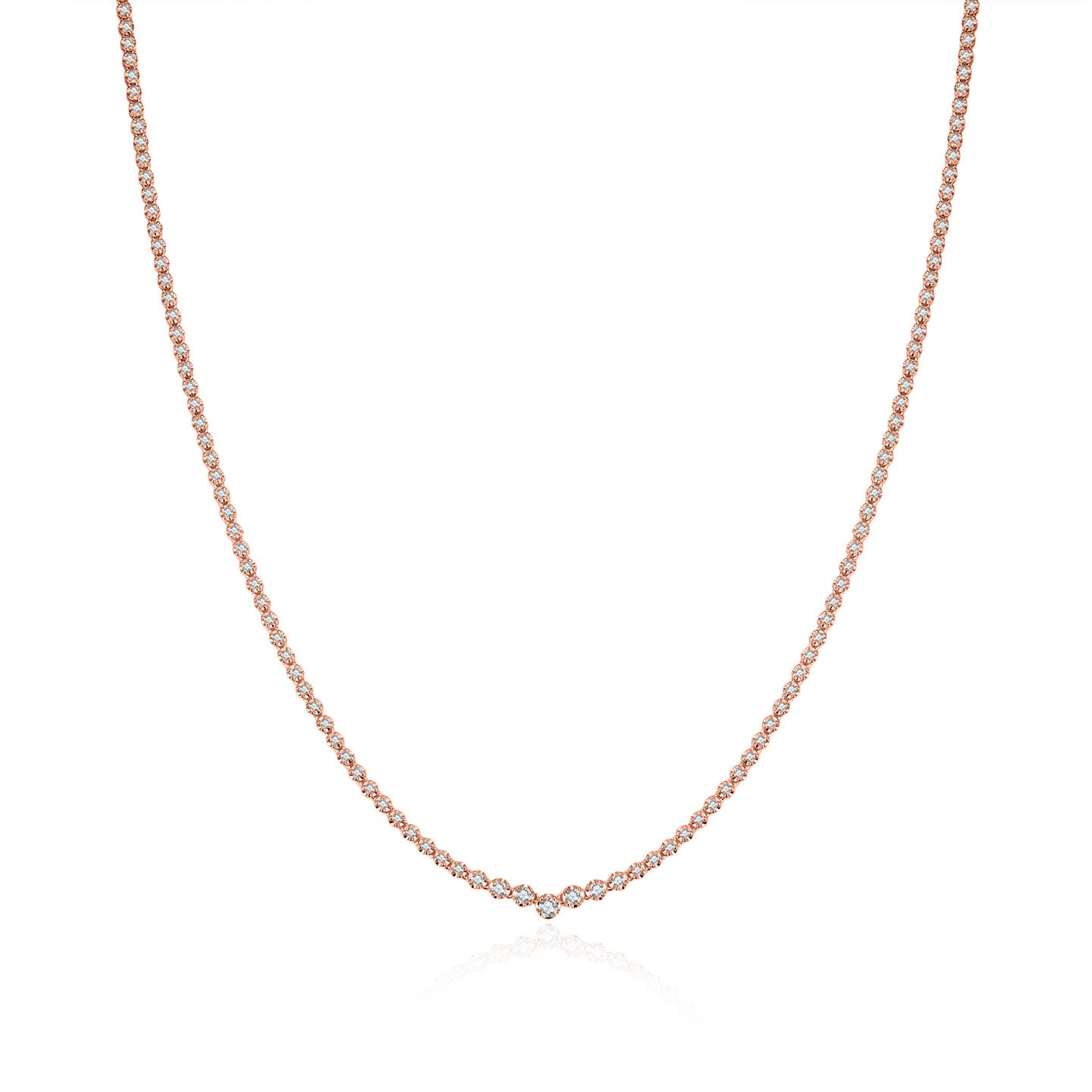 Diamond Reviera Graduated Tennis Necklace