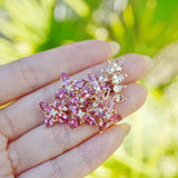 Hydrangea Blossom Pink Tourmaline Morganite Diamond Brooch/Pendant in 14k yellow gold