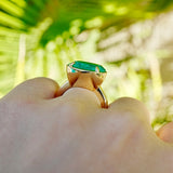 The Heirloom Certified Natural 7.10 ct Colombian Emerald Ring in 18k Gold