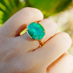 The Heirloom Certified Natural 7.10 ct Colombian Emerald Ring in 18k Gold