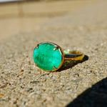 The Heirloom Certified Natural 7.10 ct Colombian Emerald Ring in 18k Gold