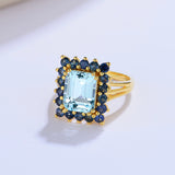 Margeret Aquamarine Sapphire Cocktail Ring