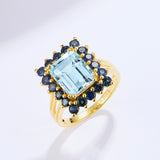 Margeret Aquamarine Sapphire Cocktail Ring