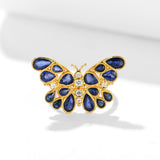 Butterfly Sapphire Diamond Cocktail Ring