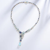 Symphony Aquamarine Sapphire Statement Necklace