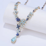 Symphony Aquamarine Sapphire Statement Necklace