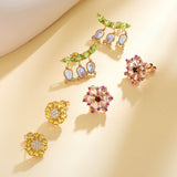 Daisy Yellow Sapphire Diamond Earrings