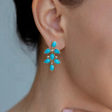 Turquoise Diamond Drop Earrings