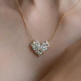 Fantasy Aquamarine Heart Pendant Necklace