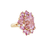 Thea Kunzite Pink Sapphire and Diamond Cocktail Ring