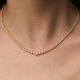 Diamond Reviera Graduated Tennis Necklace