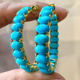 Ariel Turquoise Inside-out Hoop Earrings