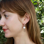 Nina Zhou Nosa 14K Gold Natural Morganite, Pink Tourmaline and Diamond Pearl Drop Earrings