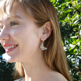 Nina Zhou Butterfly Blossom Natural Aquamarine Drop Earrings 14k gold