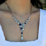 Symphony Aquamarine Sapphire Statement Necklace