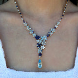 Symphony Aquamarine Sapphire Statement Necklace